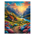Serene Valley Retreat - Wooden Jigsaw Puzzle