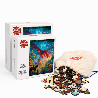 Celestial Dragon - Wooden Jigsaw Puzzle