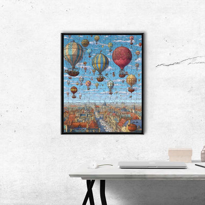 City Balloon Festival - Wooden Jigsaw Puzzle