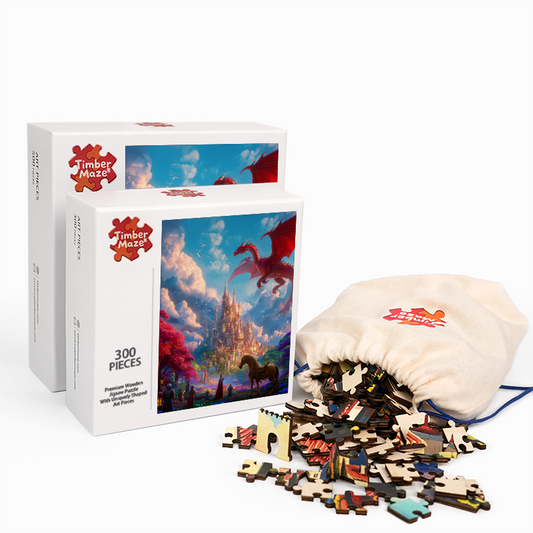 Dragon's Castle - Wooden Jigsaw Puzzle