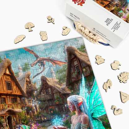 Elven Enclave - Wooden Jigsaw Puzzle