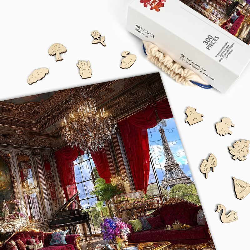 Luxury Parisian Dream - Wooden Jigsaw Puzzle