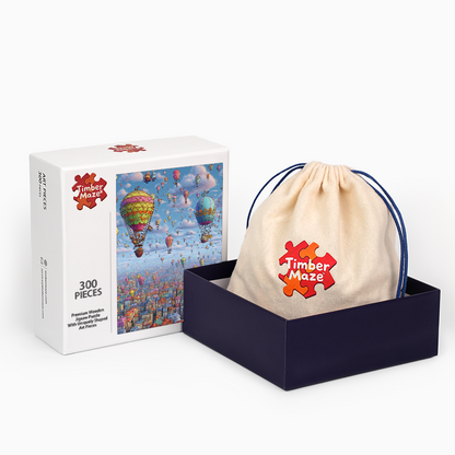 Sky Balloon Festival - Wooden Jigsaw Puzzle