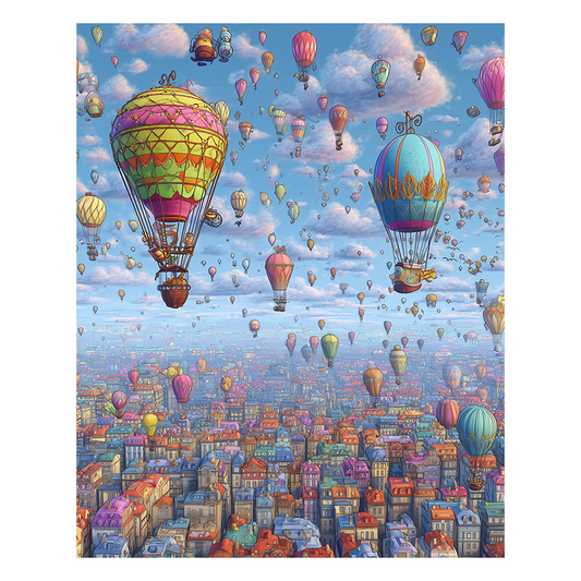 Sky Balloon Festival - Wooden Jigsaw Puzzle