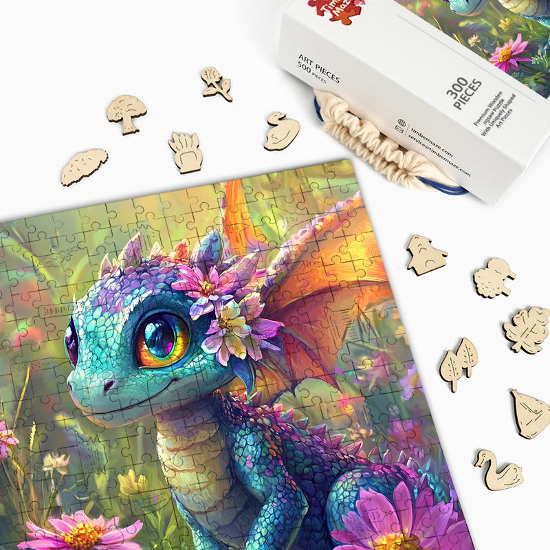 Floral Hatchling - Wooden Jigsaw Puzzle