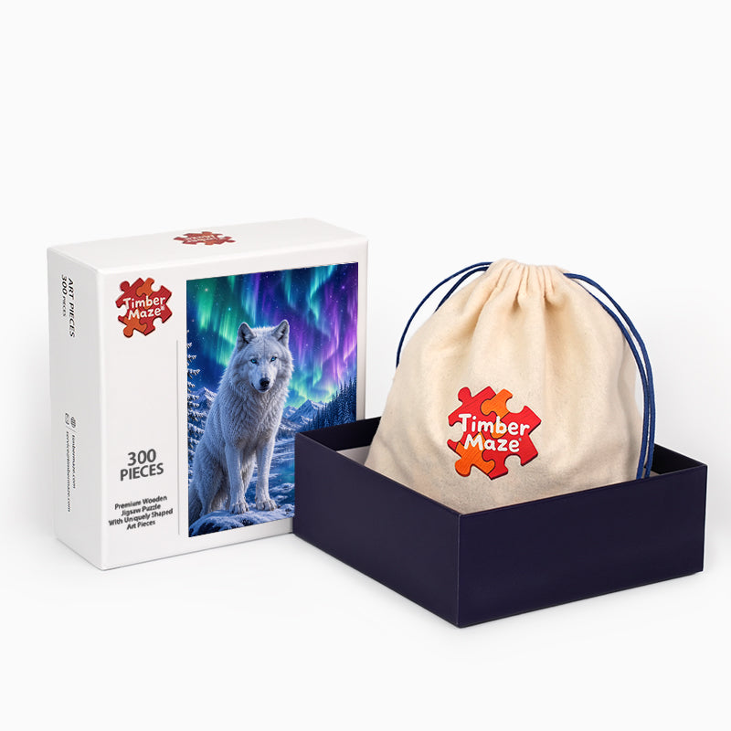 Aurora Wolf - Wooden Jigsaw Puzzle