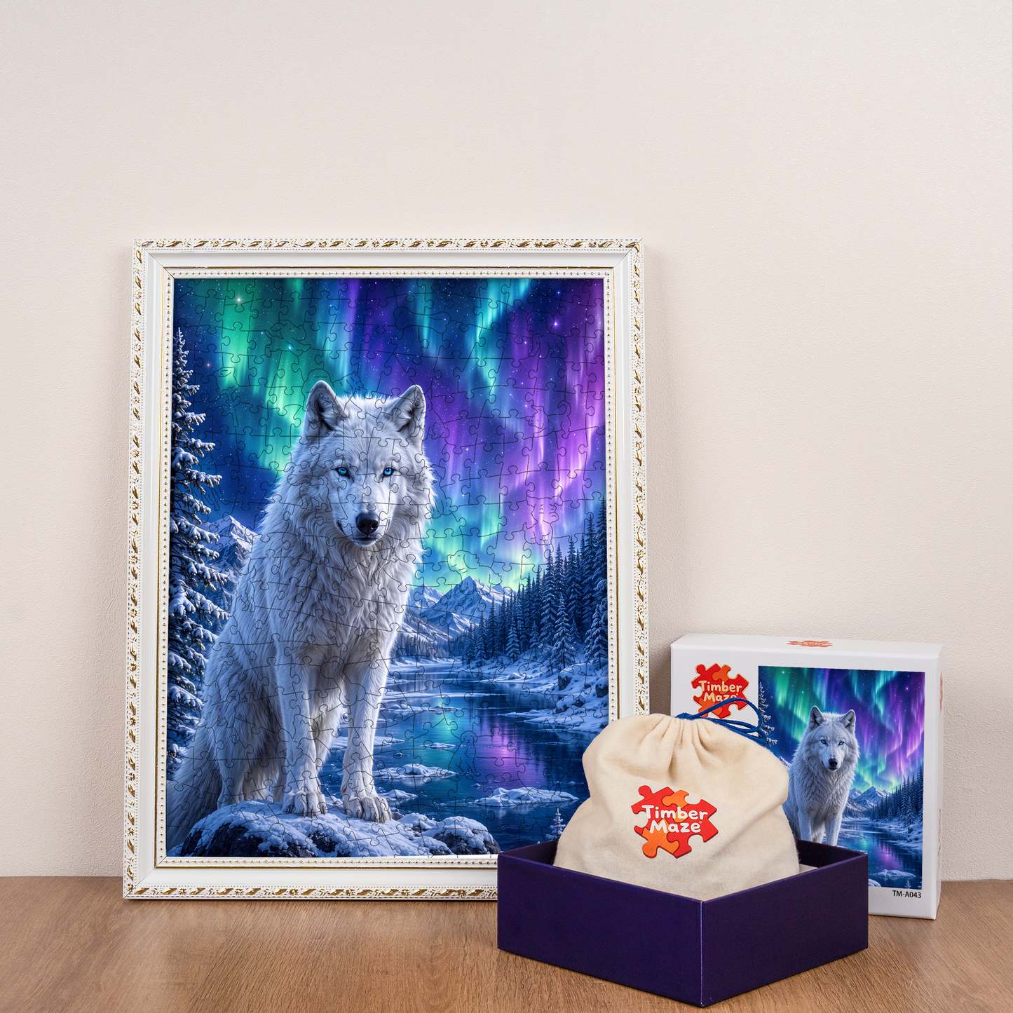 Aurora Wolf - Wooden Jigsaw Puzzle