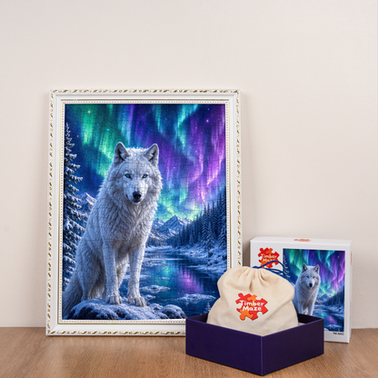 Aurora Wolf - Wooden Jigsaw Puzzle