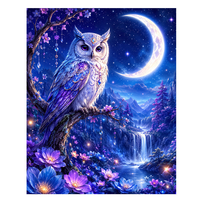 Celestial Moon Owl - Wooden Jigsaw Puzzle