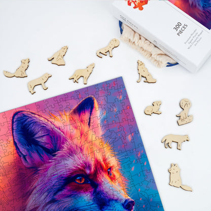 Twilight Fox - Wooden Jigsaw Puzzle
