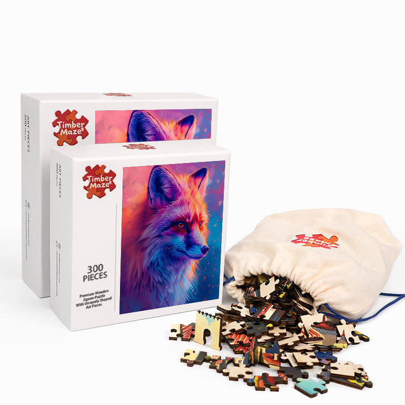 Twilight Fox - Wooden Jigsaw Puzzle