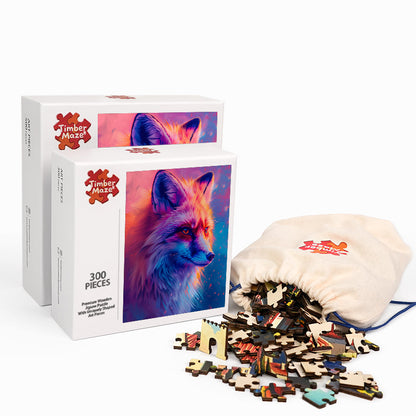 Twilight Fox - Wooden Jigsaw Puzzle