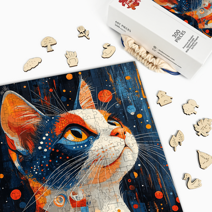 Calico Cat - Wooden Jigsaw Puzzle