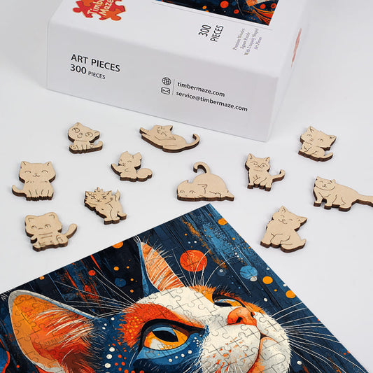 Calico Cat - Wooden Jigsaw Puzzle