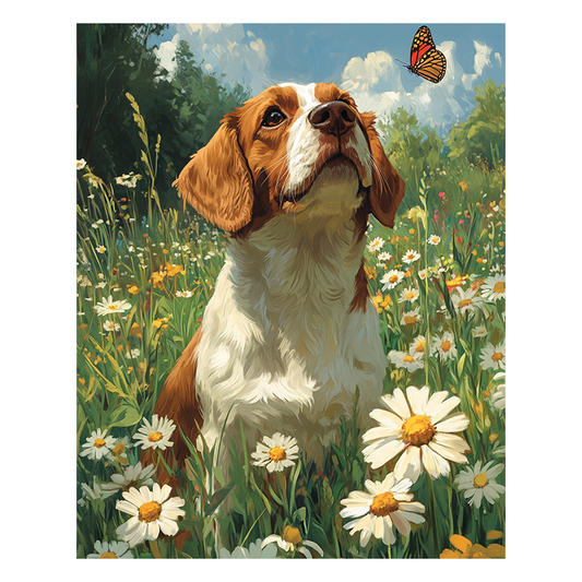 Dog and Butterfly - Wooden Jigsaw Puzzle