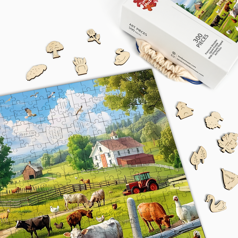 Farm Freedom - Wooden Jigsaw Puzzle
