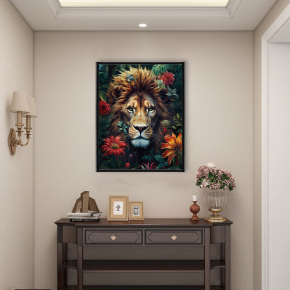 Foliage And Fury Lion - Wooden Jigsaw Puzzle