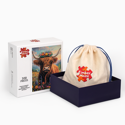 Highland Cow - Wooden Jigsaw Puzzle