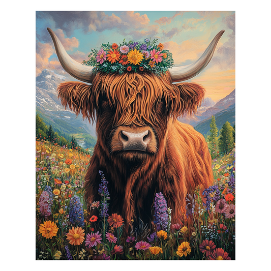 Highland cow - Wooden Jigsaw Puzzle