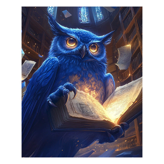 Sapphire Sage Owl - Wooden Jigsaw Puzzle