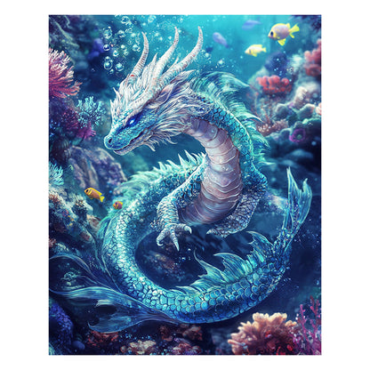 Water Dragon Swimming - Wooden Jigsaw Puzzle