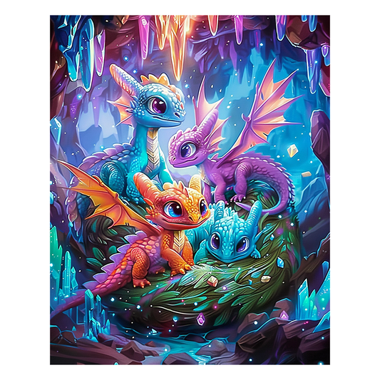 Crystal Dragons - Wooden Jigsaw Puzzle