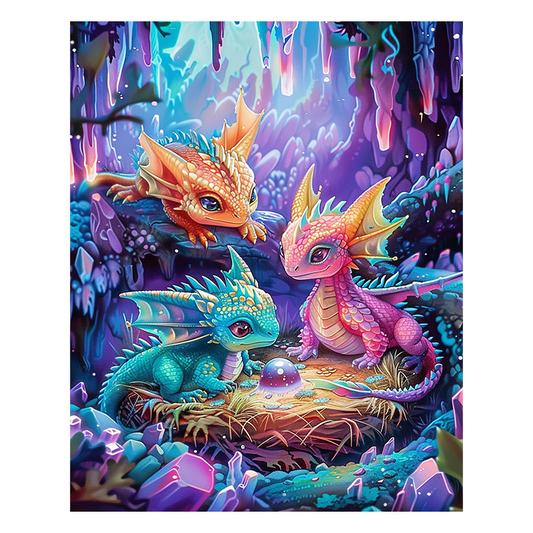 Rainbow Dragon Babies - Wooden Jigsaw Puzzle