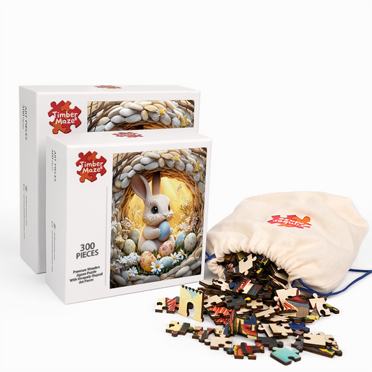 The Rabbit in the Cave - Wooden Jigsaw Puzzle