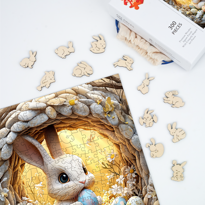 The Rabbit in the Cave - Wooden Jigsaw Puzzle
