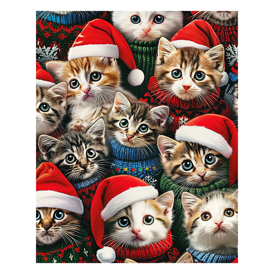 Christmas Kittens - Wooden Jigsaw Puzzle
