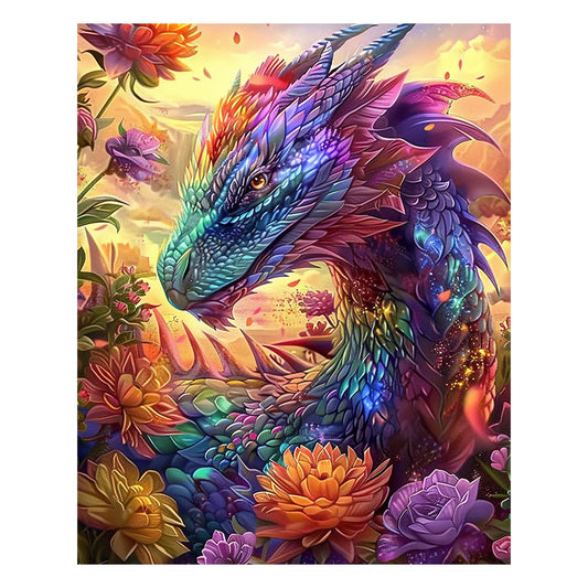 Dragon in Bloom - Wooden Jigsaw Puzzle