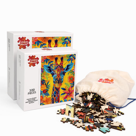 Giraffe Mosaic - Wooden Jigsaw Puzzle