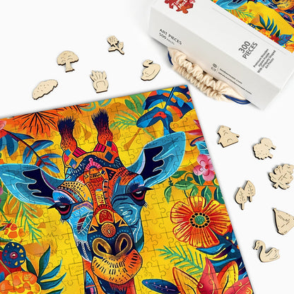 Giraffe Mosaic - Wooden Jigsaw Puzzle