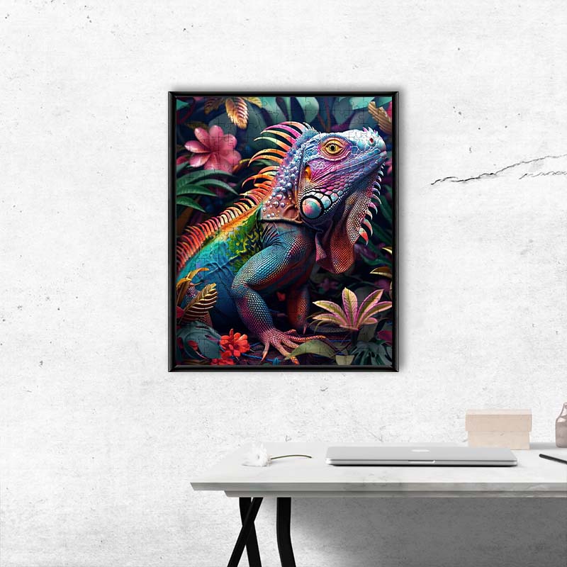 Iridescent Iguana - Wooden Jigsaw Puzzle