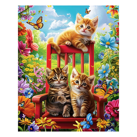 Kittens on a Chair - Wooden Jigsaw Puzzle