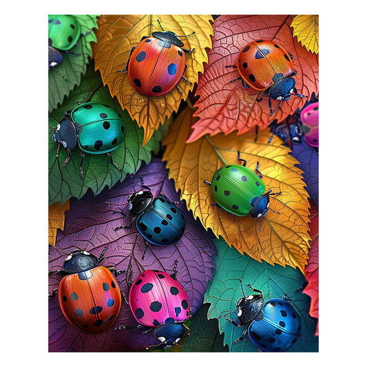 Leaf Ladybugs - Wooden Jigsaw Puzzle