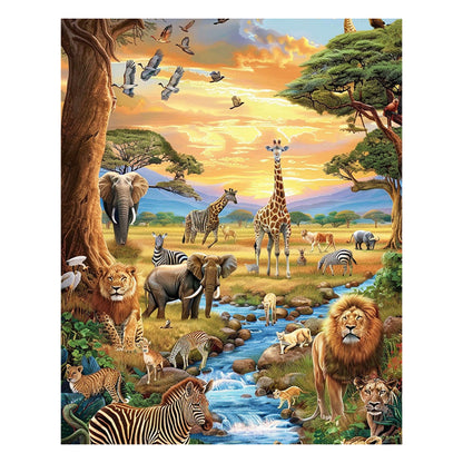 Serengeti Sunset - Wooden Jigsaw Puzzle