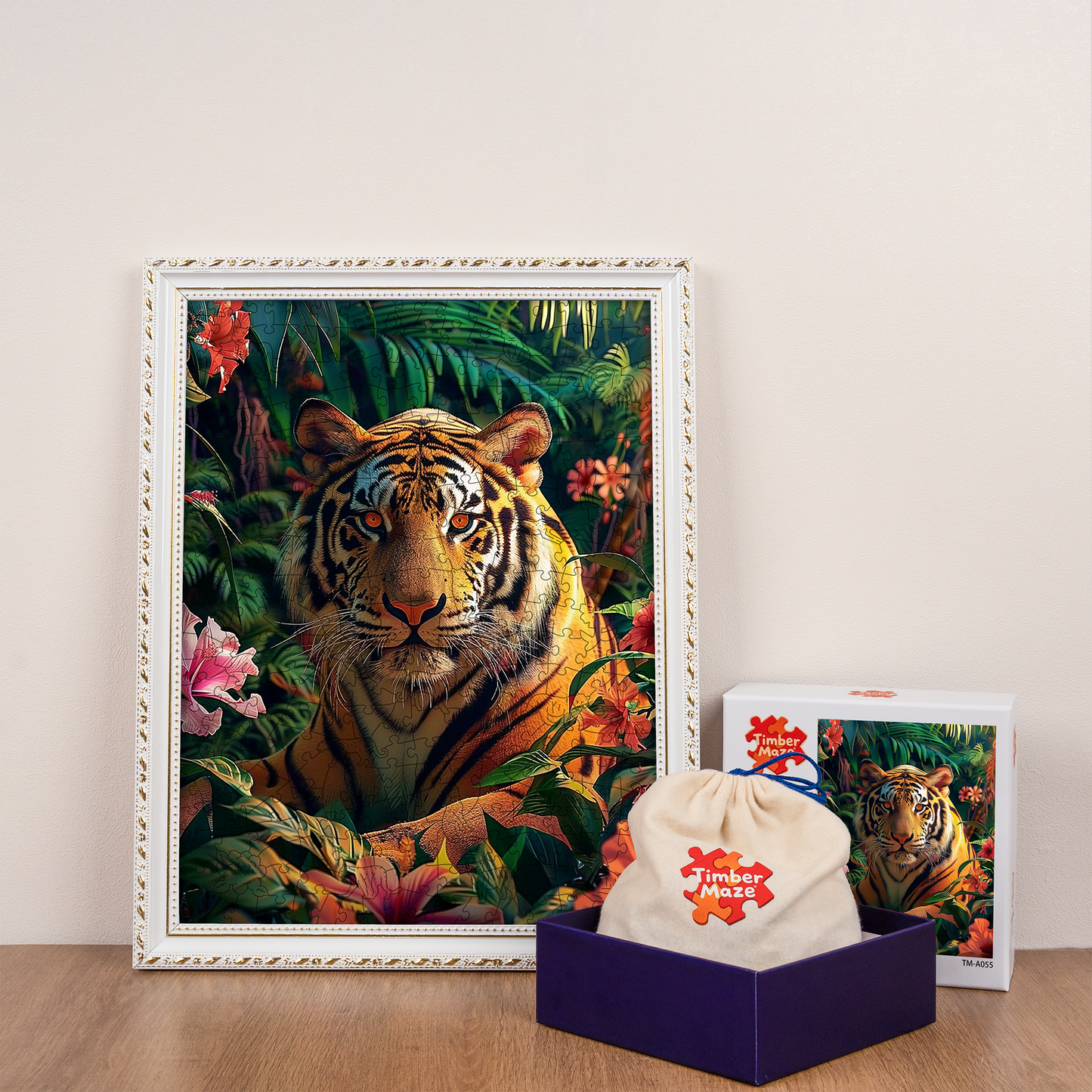 Tiger in Jungle - Wooden Jigsaw Puzzle