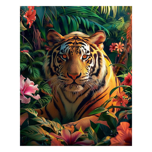 Tiger in Jungle - Wooden Jigsaw Puzzle