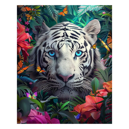 White Tiger in Jungle - Wooden Jigsaw Puzzle