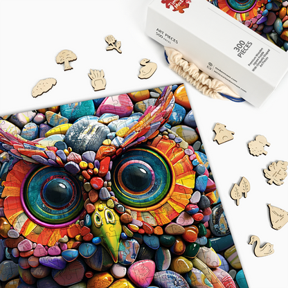 Mosaic Owl - Wooden Jigsaw Puzzle