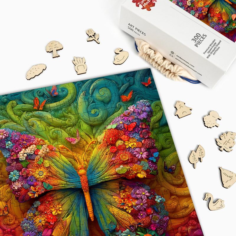 Fantasy Butterfly - Wooden Jigsaw Puzzle