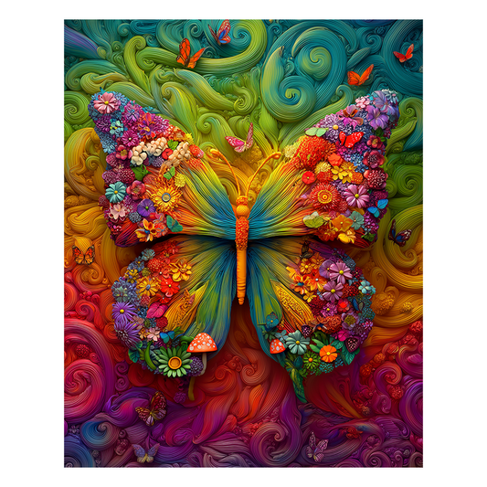 Fantasy Butterfly - Wooden Jigsaw Puzzle
