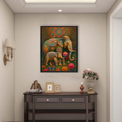 Painted Elephant_ - Wooden Jigsaw Puzzle