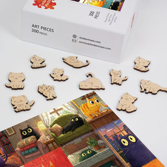 Cat Moments - Wooden Jigsaw Puzzle