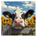 Cow in Sunflowers - Wooden Jigsaw Puzzle