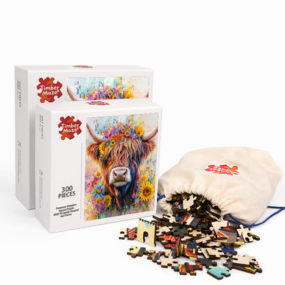 Highland Cattle - Wooden Jigsaw Puzzle