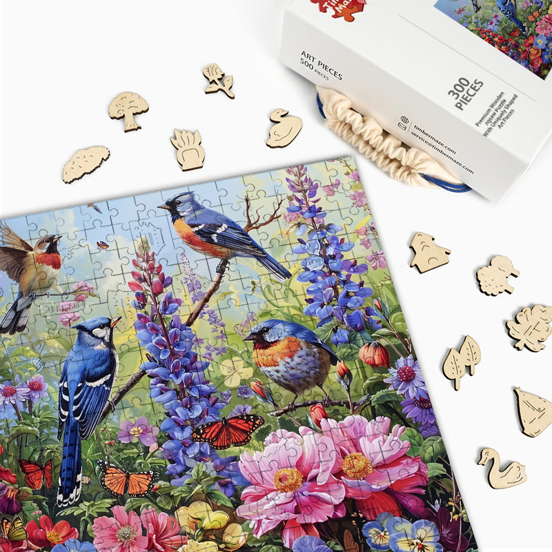 Songbird Garden - Wooden Jigsaw Puzzle