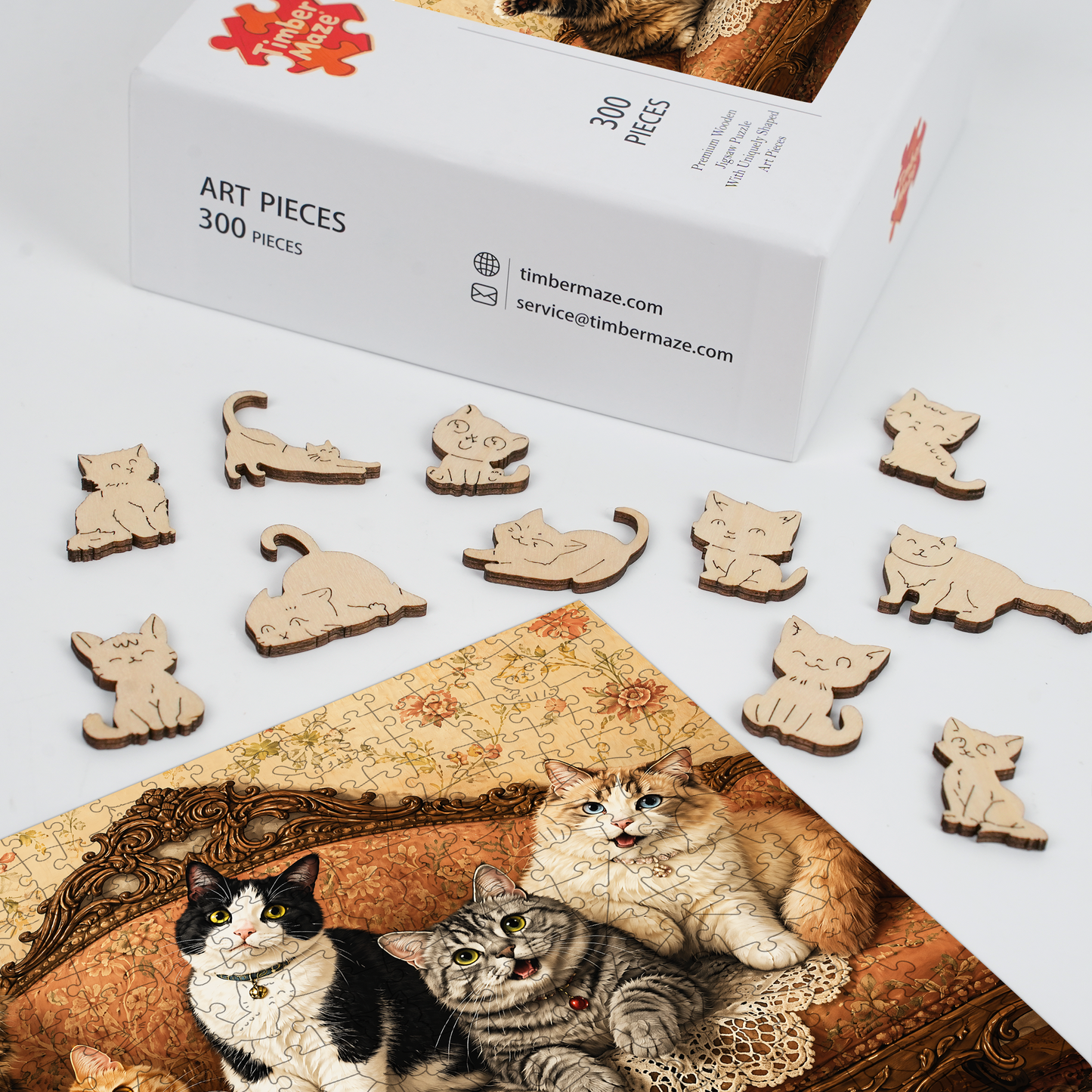 Cat on the Sofa - Wooden Jigsaw Puzzle