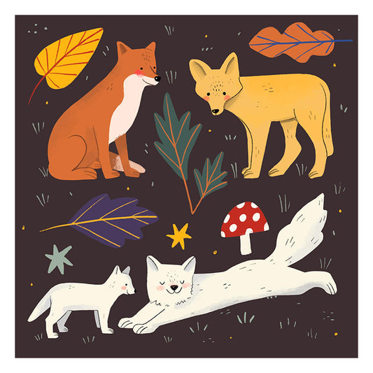 Fox Autumn Set - Wooden Jigsaw Puzzle